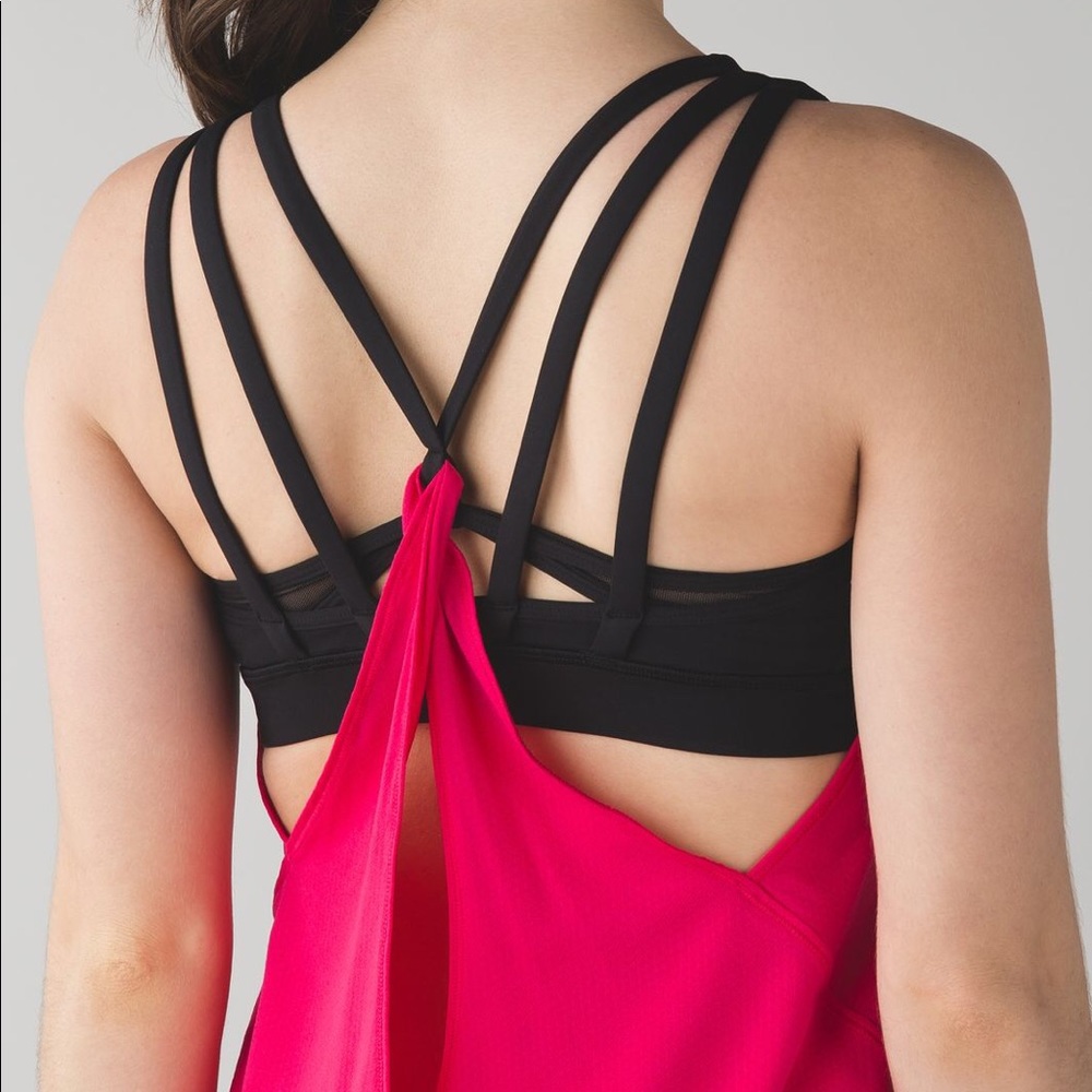 Lululemon Nouveau Limits Tank • Black/Boom Juice